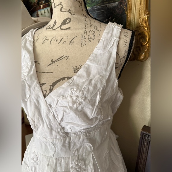 Maurices White Ruched Midi Sundress V-Neck NWT - Picture 4 of 6